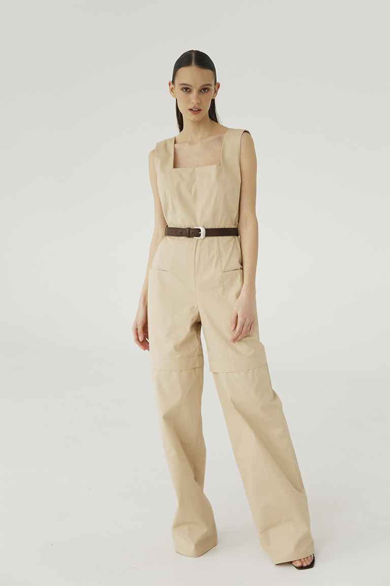 Pleated Midi Dress in Viscose / Banana Yellow